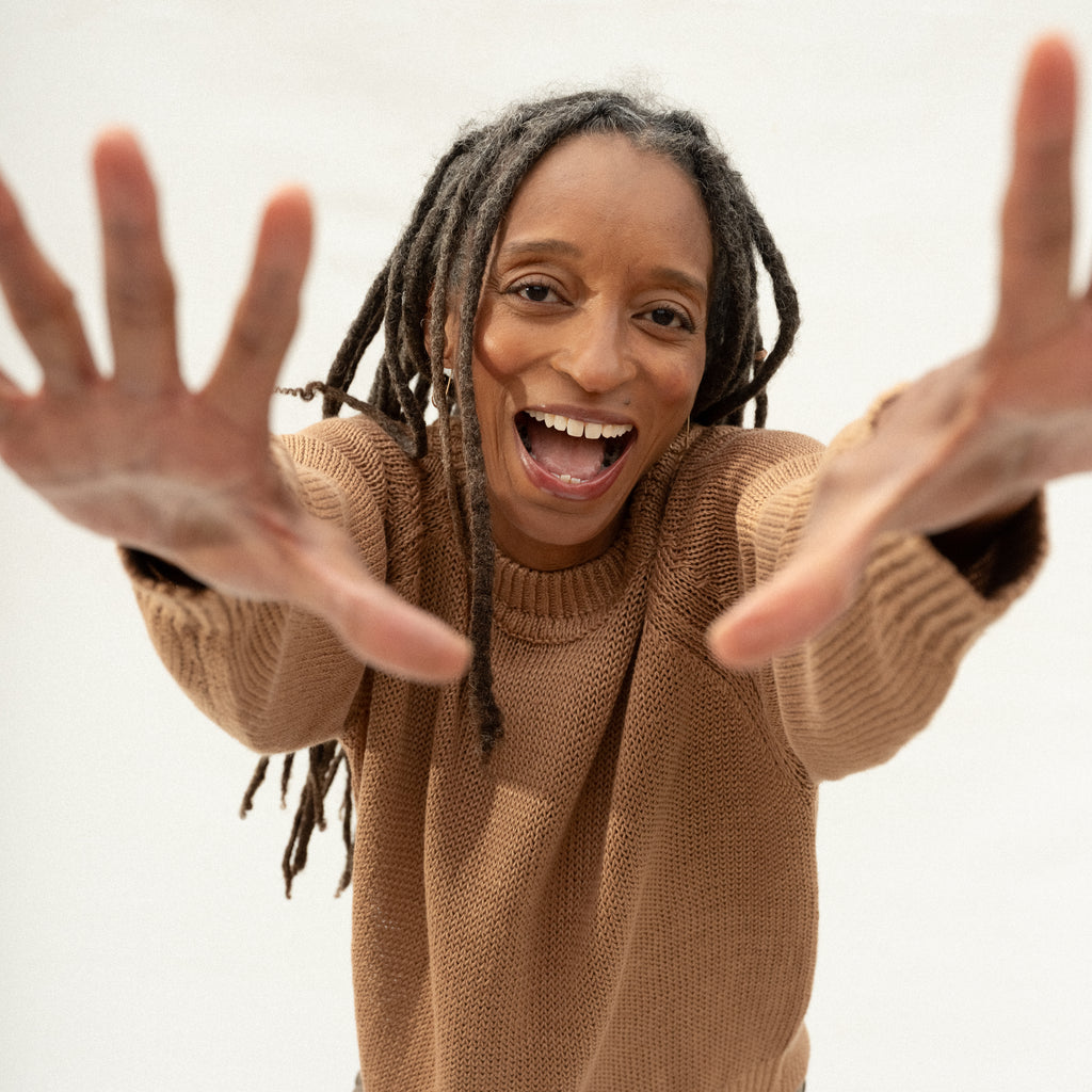 Lind Knit Crew - Camel Linen