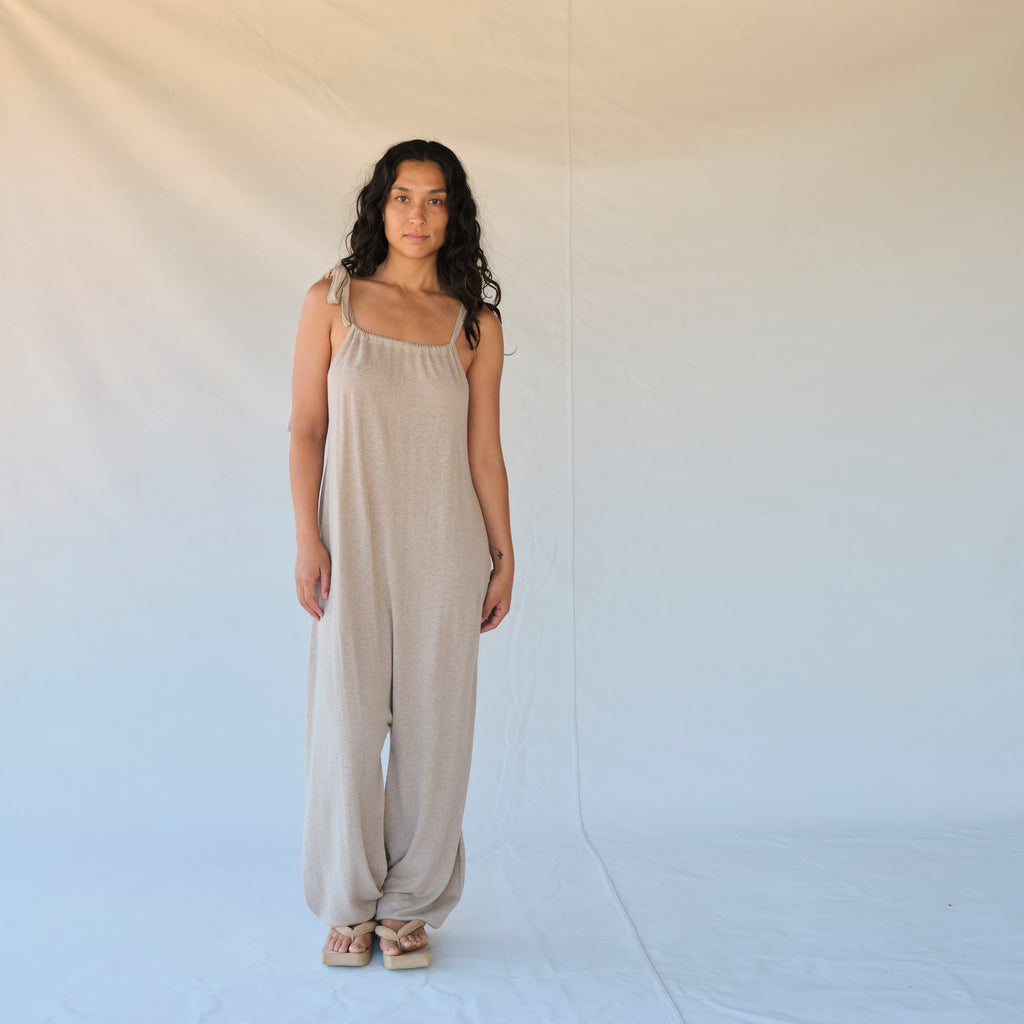 Gather Jumpsuit - Sisal