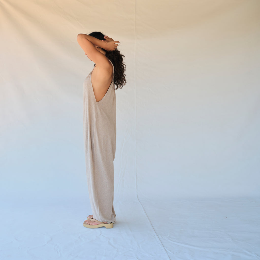 Gather Jumpsuit - Sisal