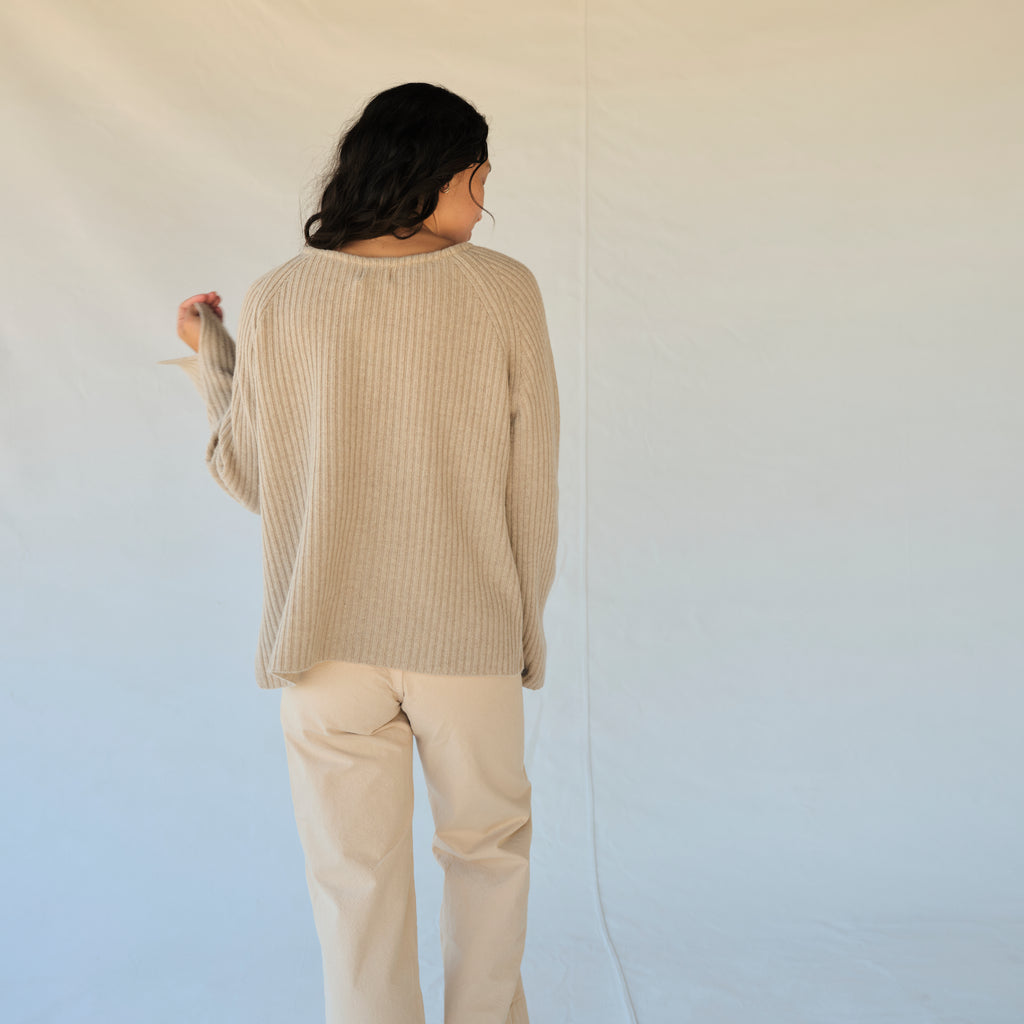 Japan Rib Knit Pullover - Beige