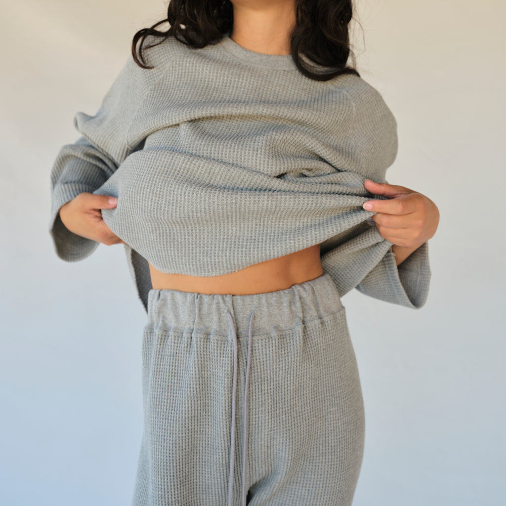 Waffle Pants - Gray