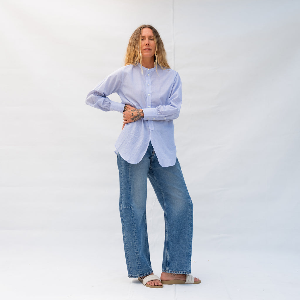 Marta Shirt - Navy White Stripe