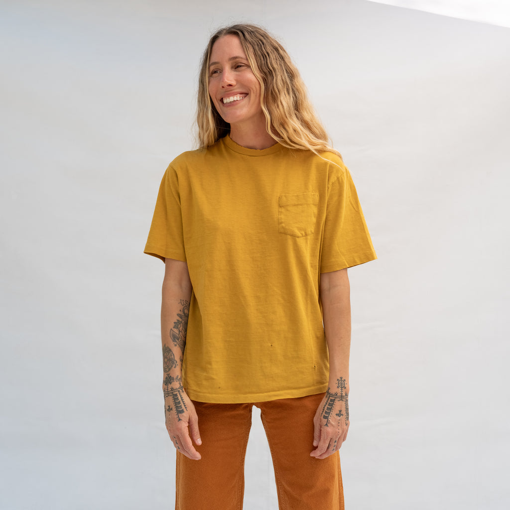 Vintage Mustard Pocket Tee