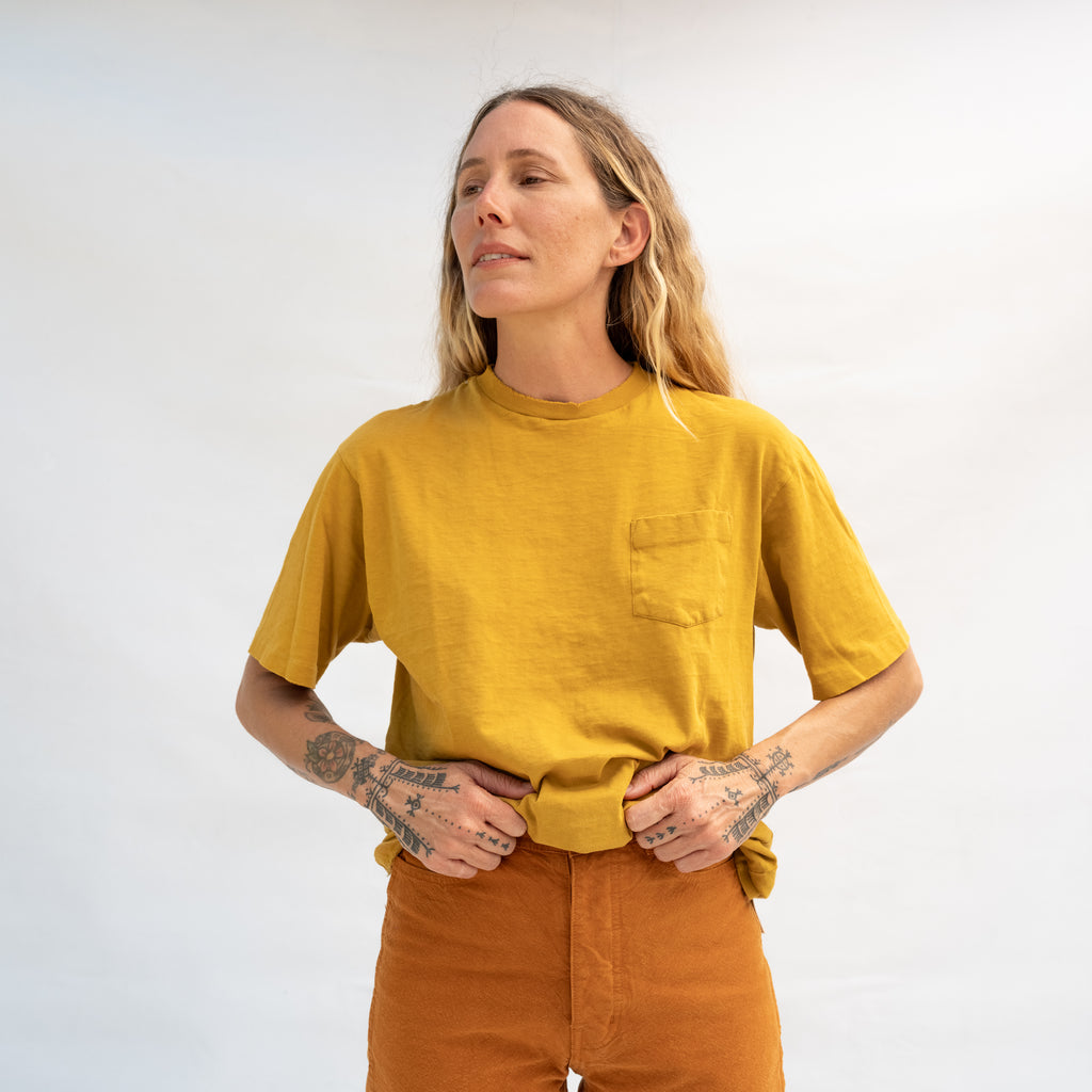Vintage Mustard Pocket Tee