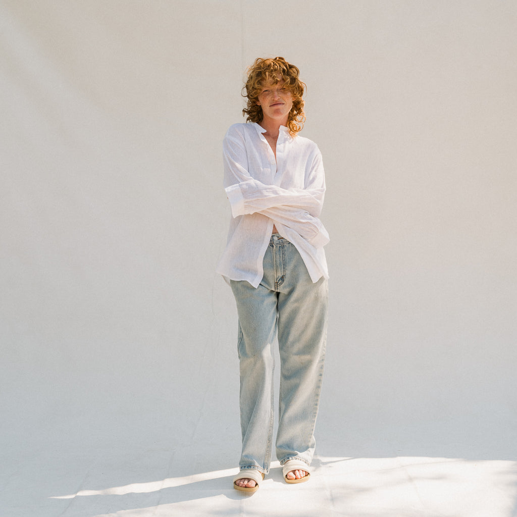 Vintage Linen Button Up