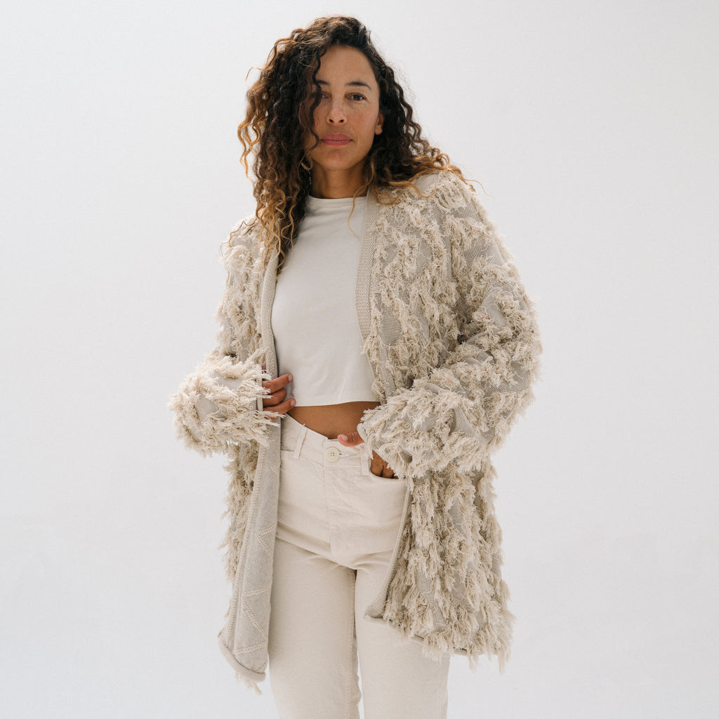 Tufted Cardigan - Flax