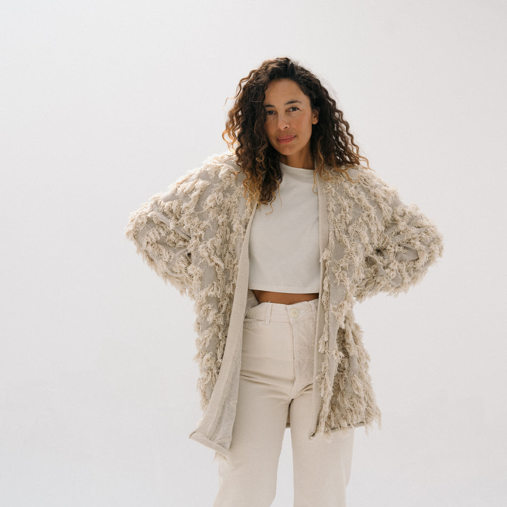 Tufted Cardigan - Flax