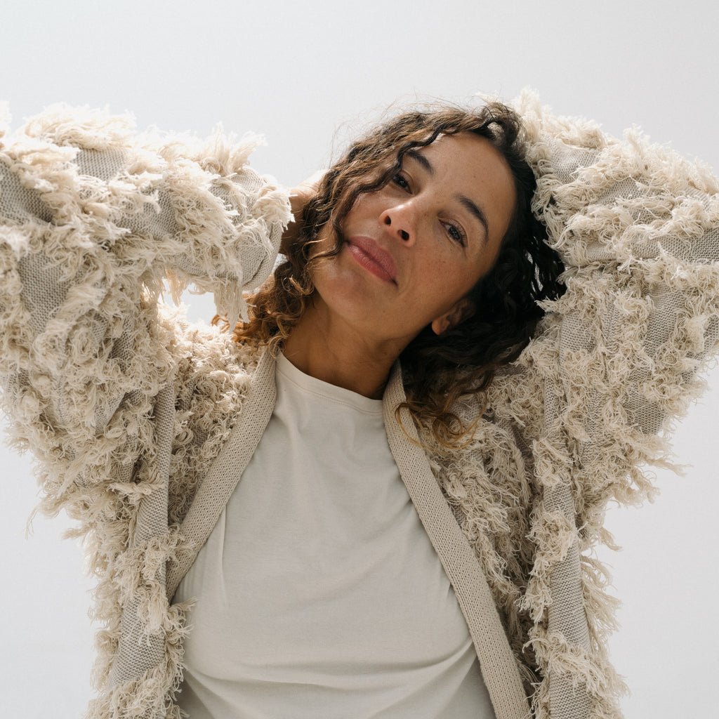 Tufted Cardigan - Flax