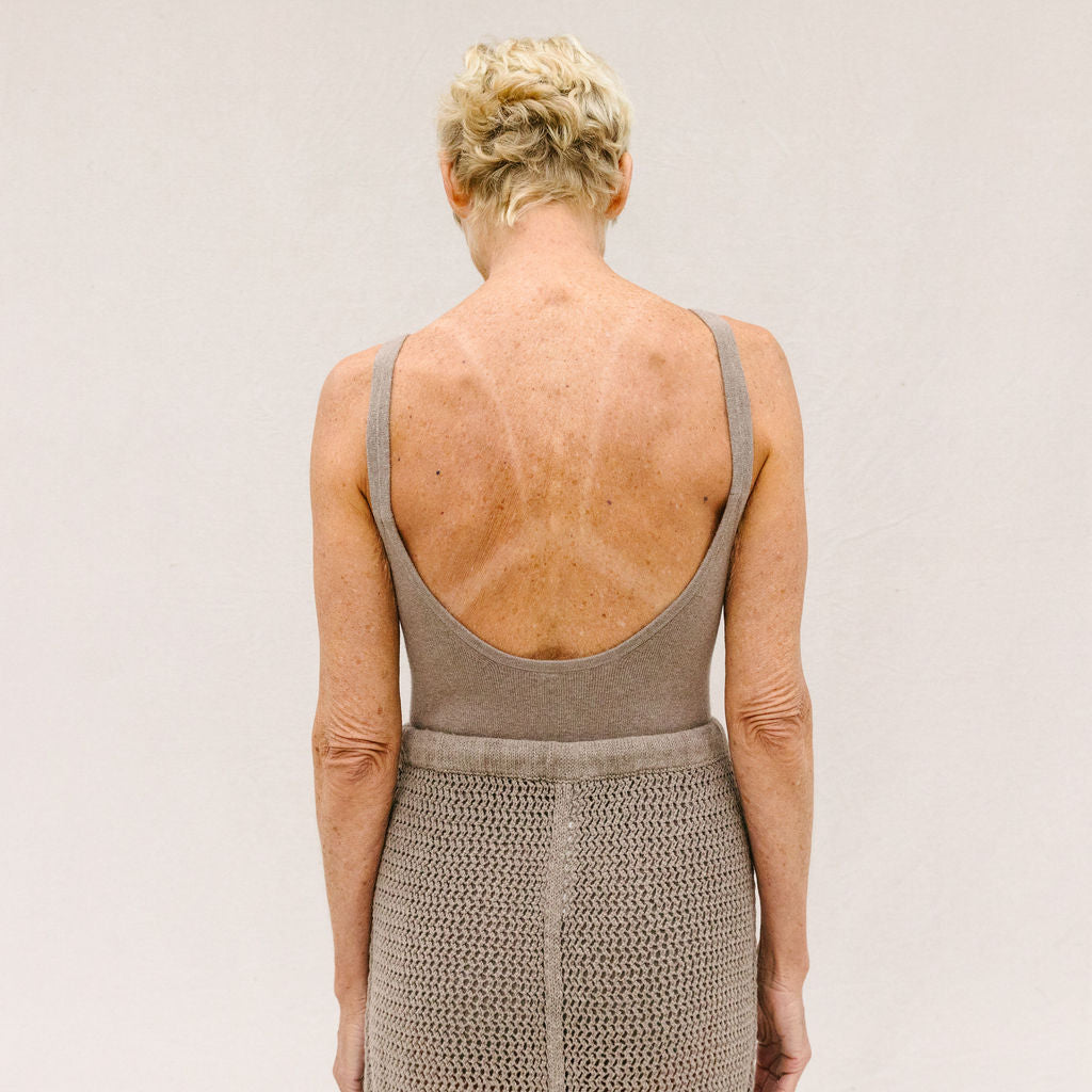 Rib Bodysuit - Wood