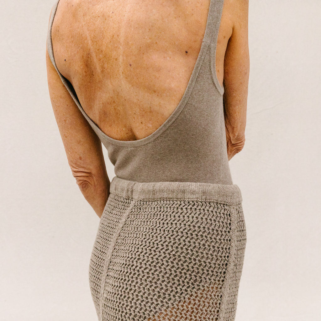 Rib Bodysuit - Wood