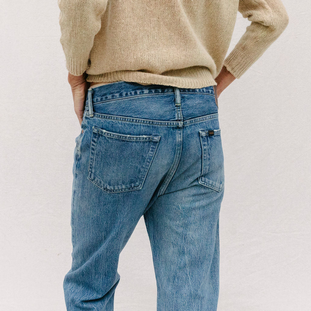 Selvedge Denim Narrow Tapered Cut - Medium Distress