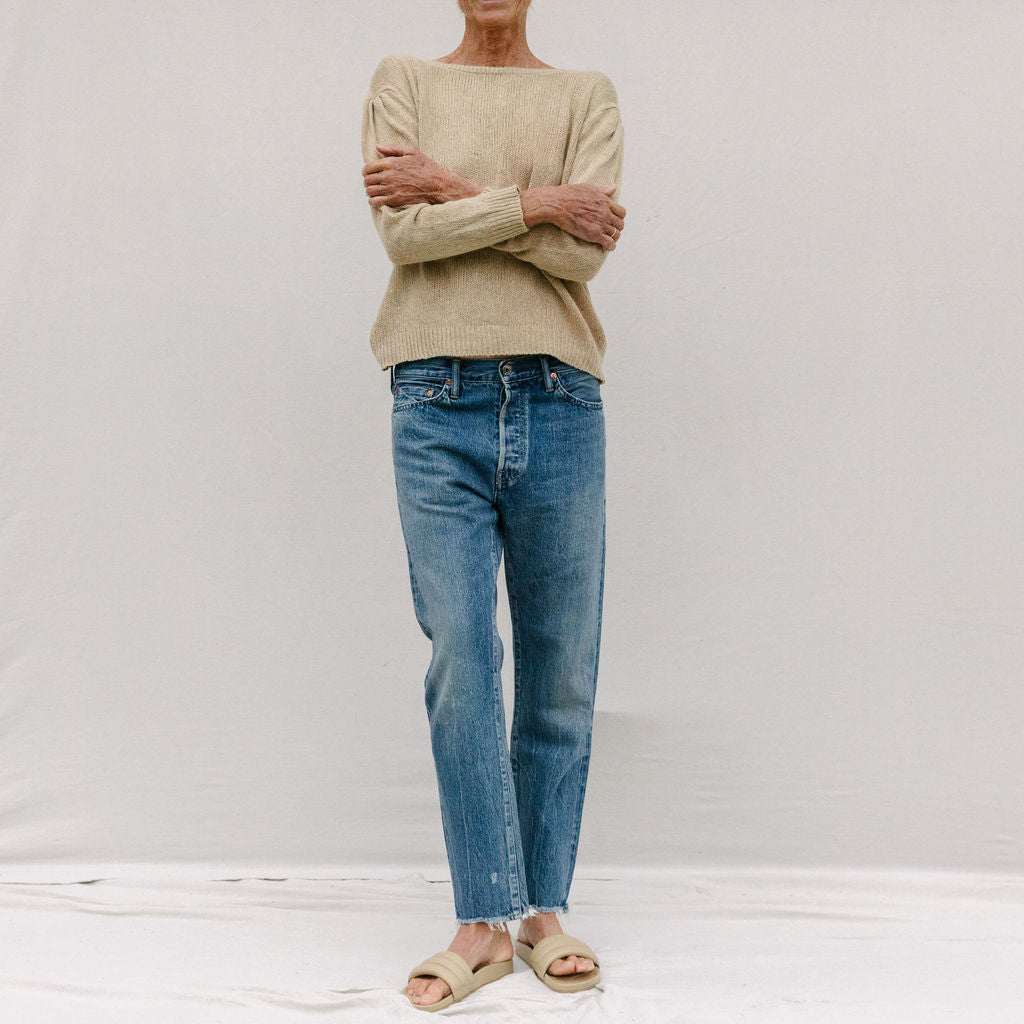 Selvedge Denim Narrow Tapered Cut - Medium Distress