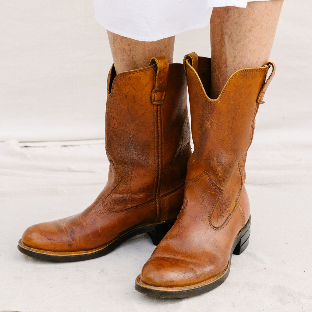 Vintage Cognac Cowboy Boot