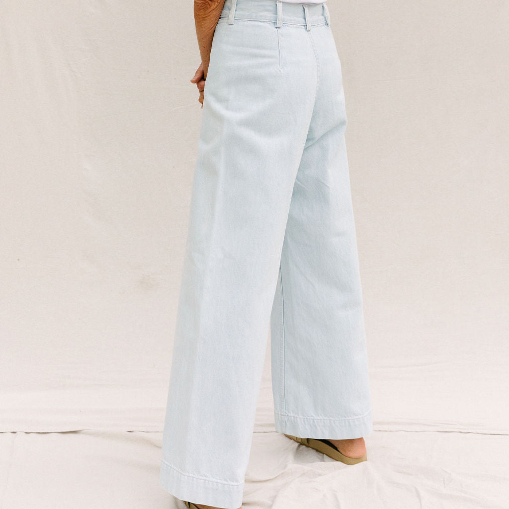 Sailor Pant - Pale Blue / Blue Stitch