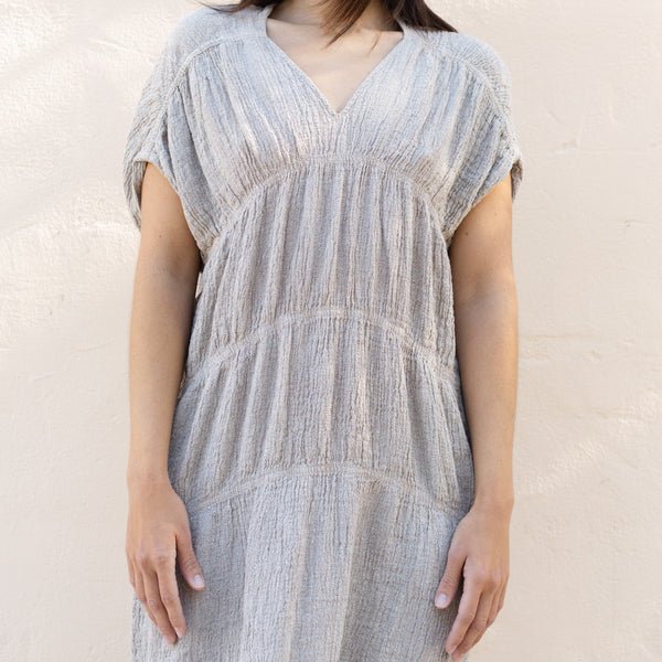 black crane linen dress Black Crane Orange Linen Dress