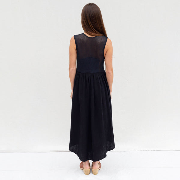 black boucle maxi dress Correll Correll Boucle Dress at General Store