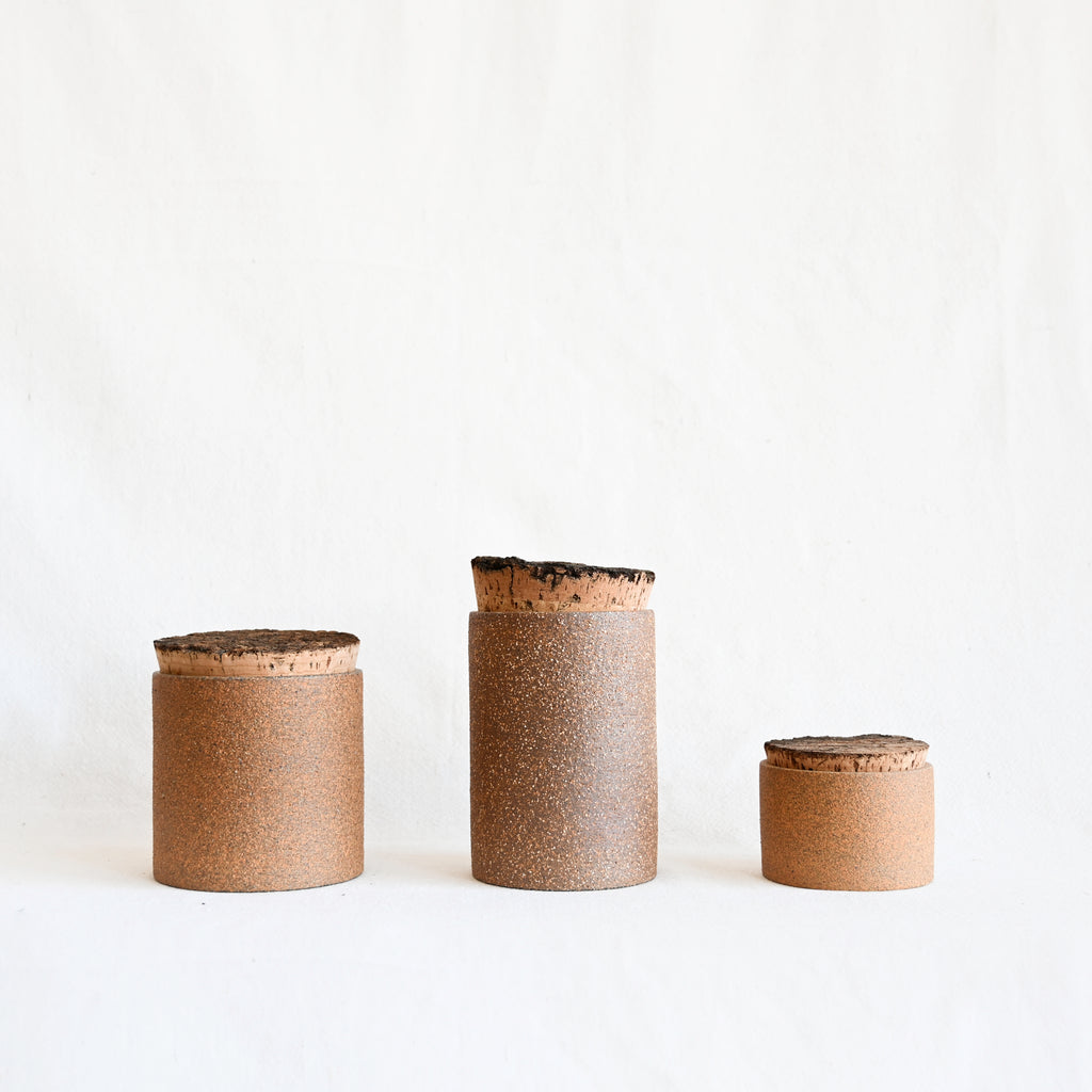 Bark Canister - Raw Sandstone (4.5x4.5)