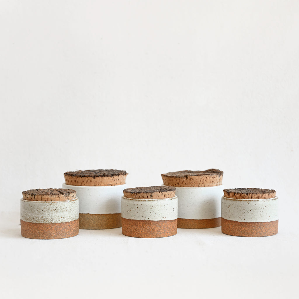 Cork Canister - Sandstone