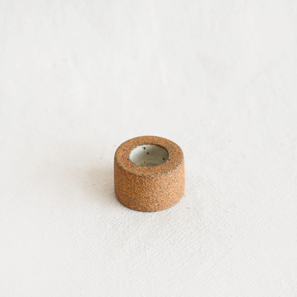 Mani Candle Holder - Sandstone/Raw Exterior