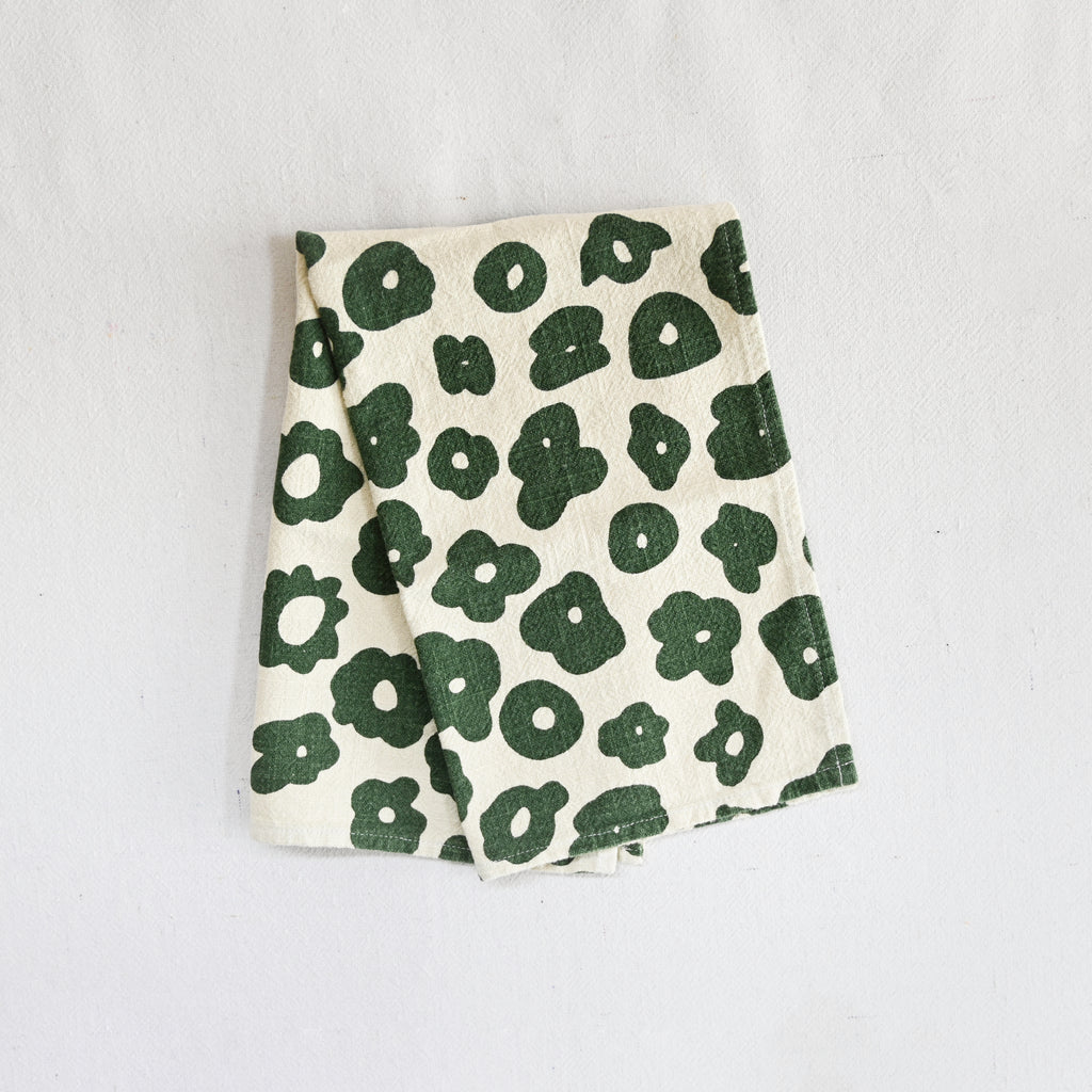 Textured Tea Towel - Celeste - Grass - Natural