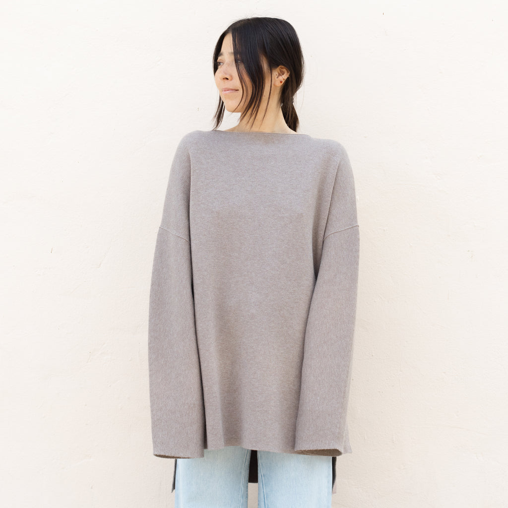 Double Knit Boatneck in Wood