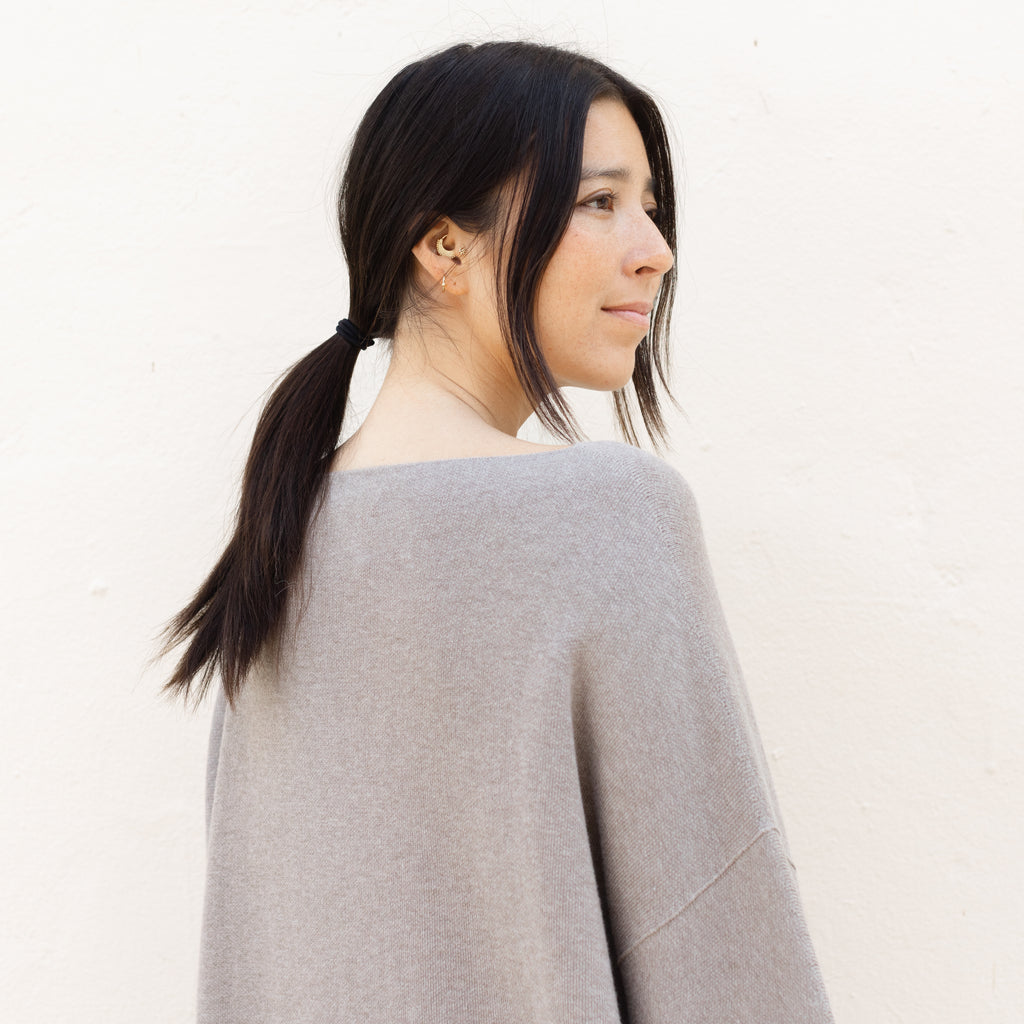 Double Knit Boatneck in Wood