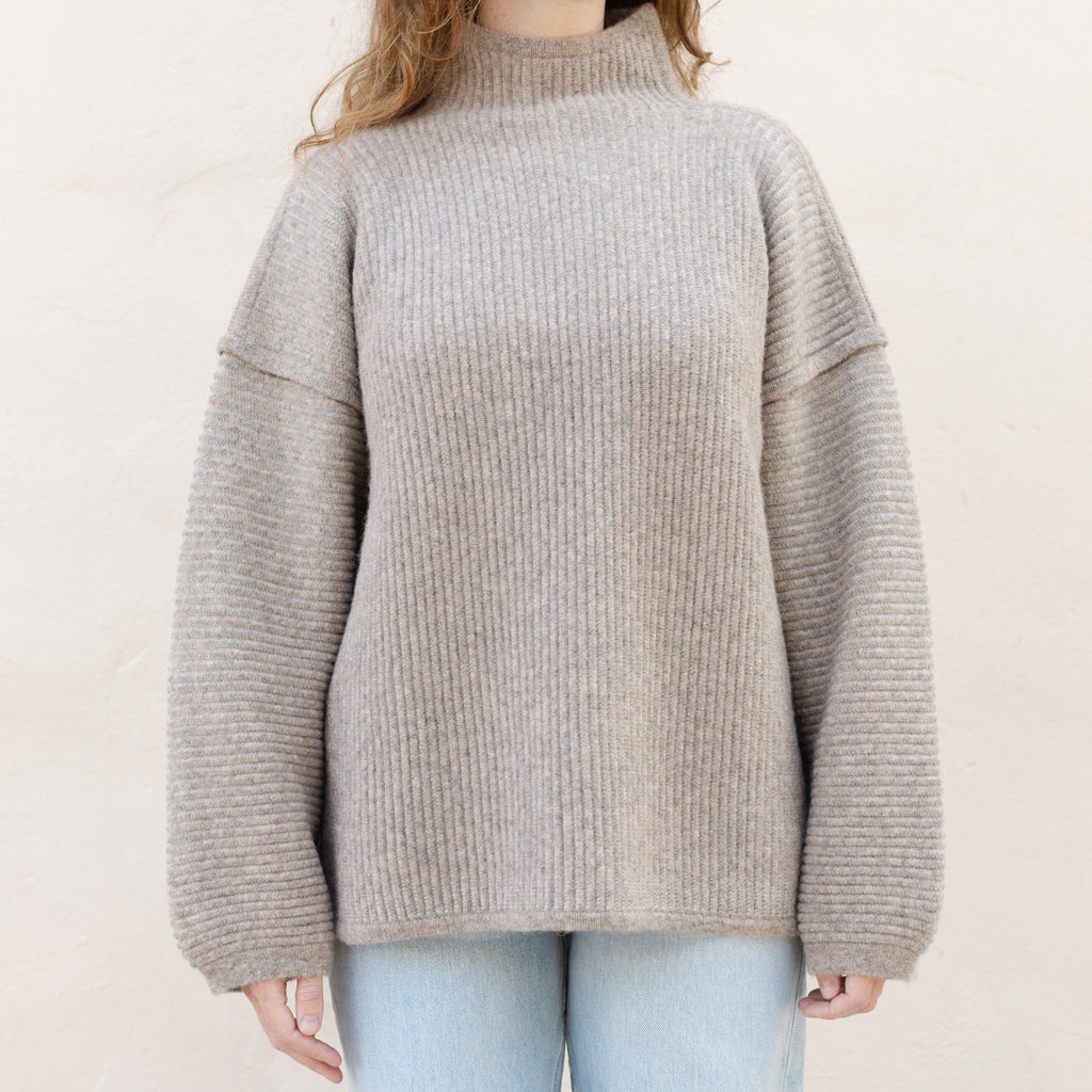 Ottoman Turtleneck - Moth/Carrara