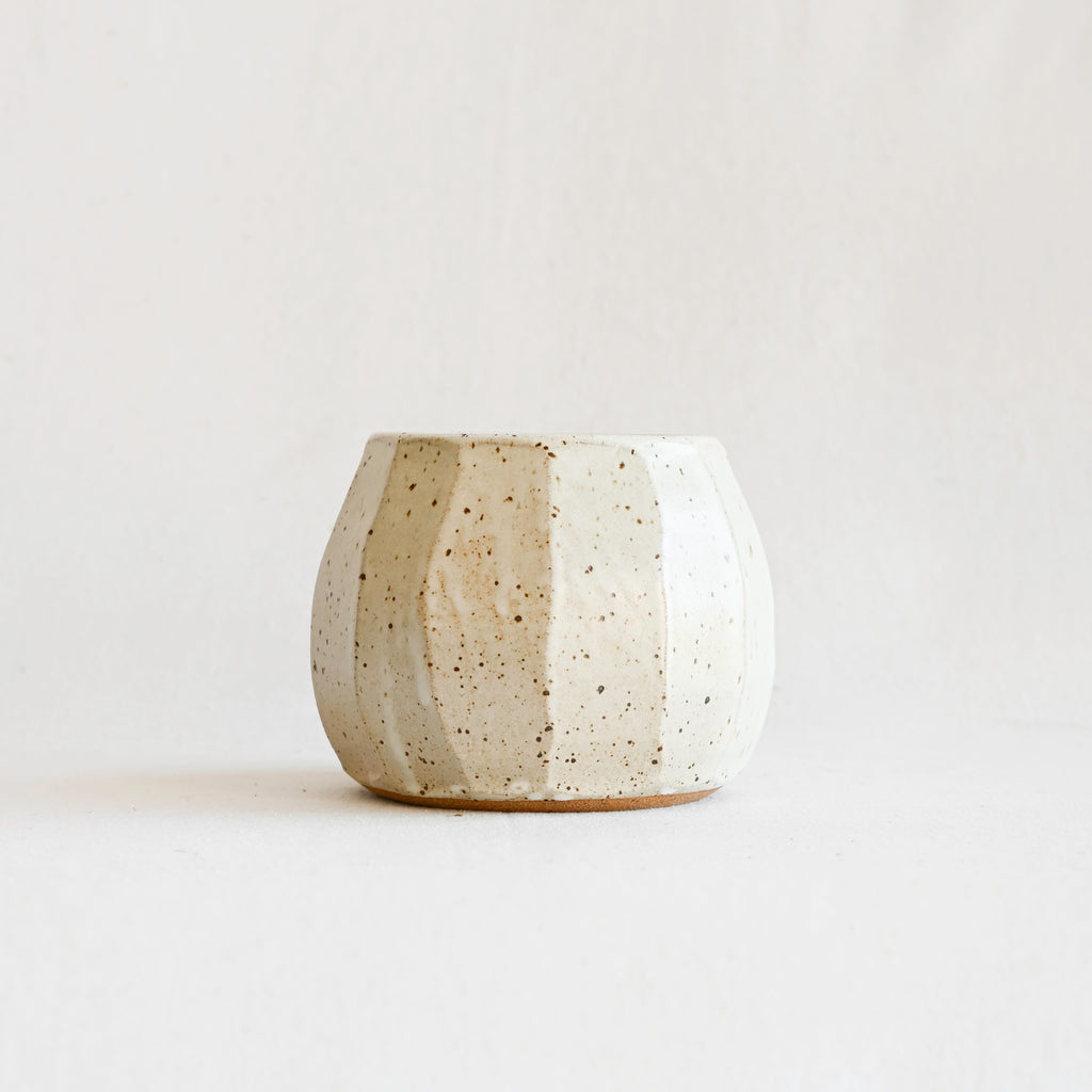 Facet Planter - White