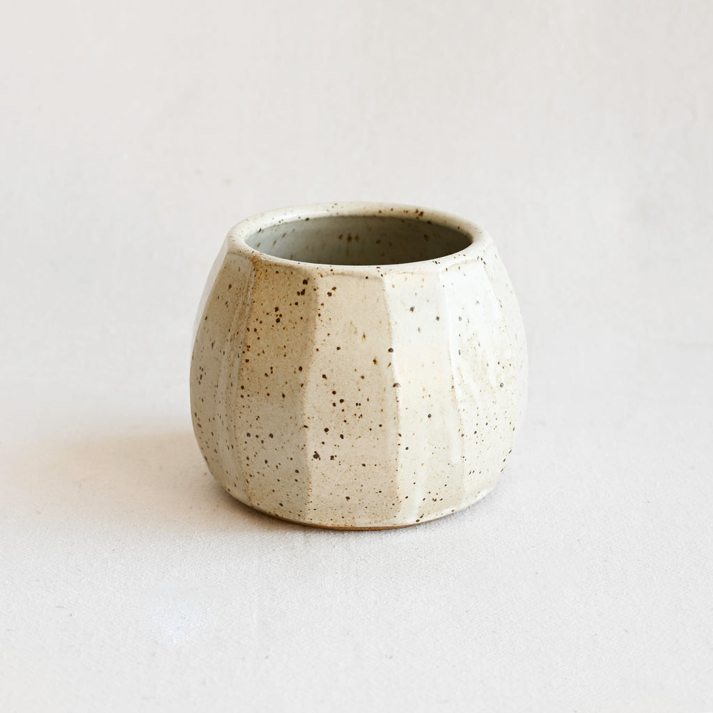 Facet Planter - White