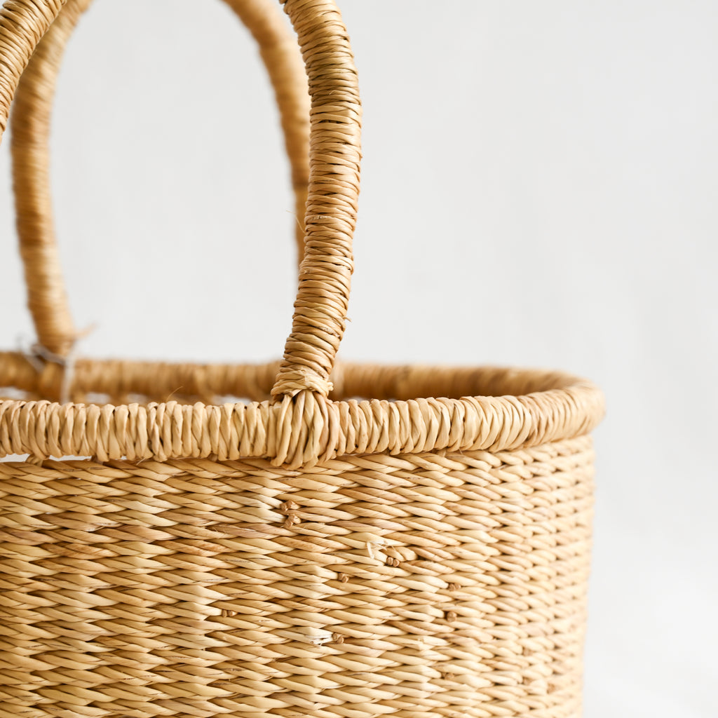 Elephant Grass Tote Basket