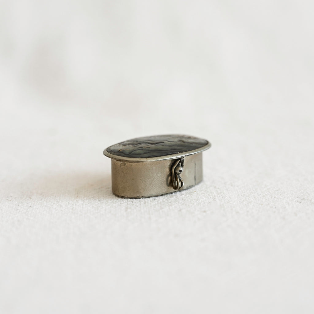Vintage Abalone Pill Box