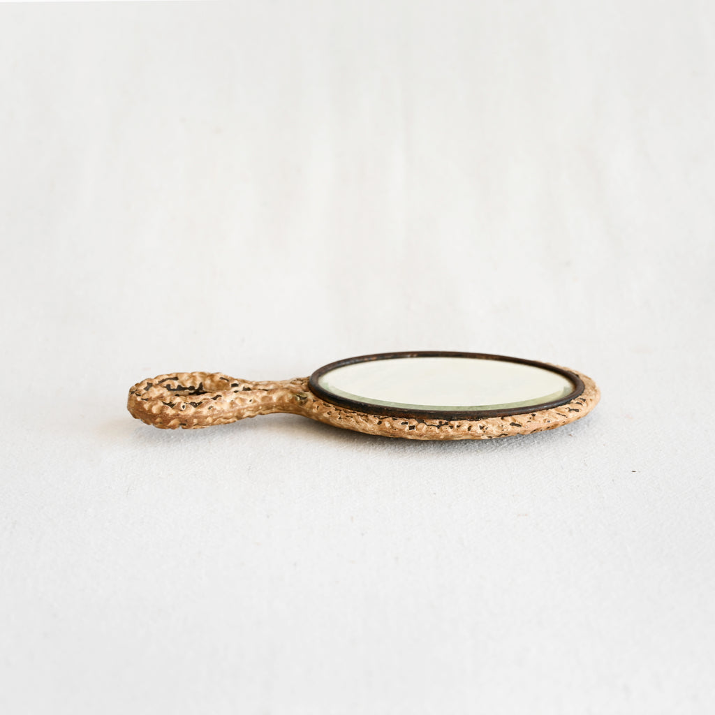 Vintage Carved Hand Mirror