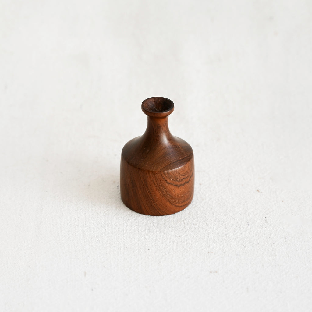 Vintage Walnut Bud Vase