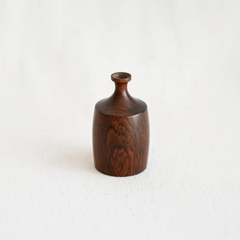 Vintage Walnut Bud Vase