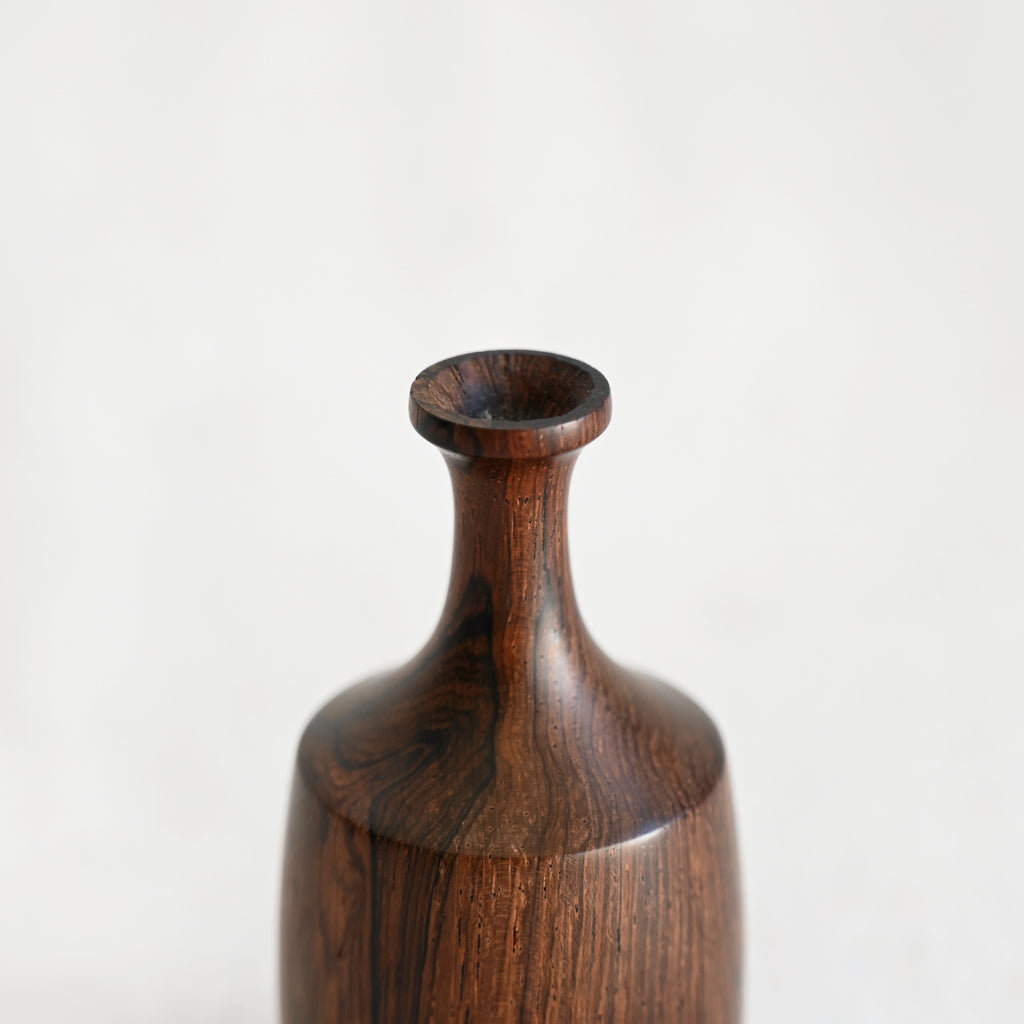 Vintage Walnut Bud Vase