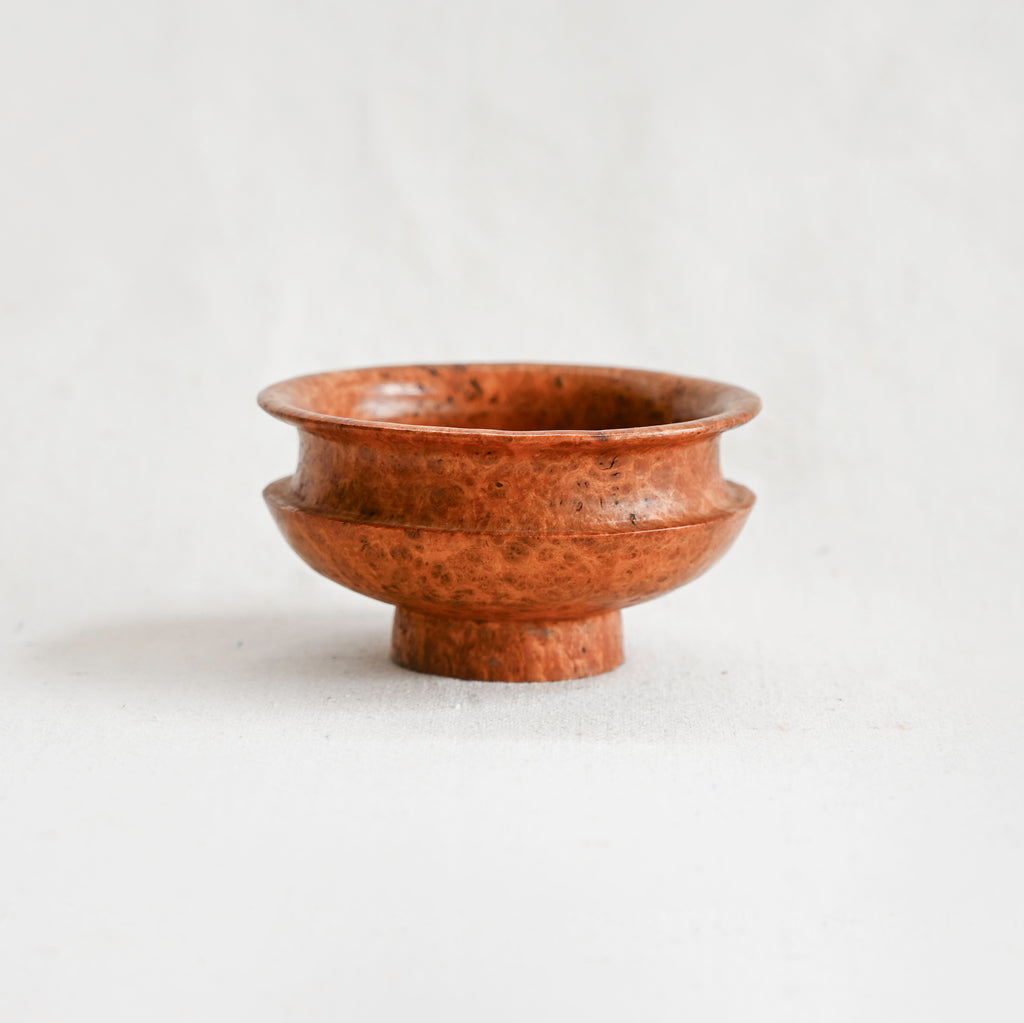 Vintage Hand Turned Burl Wood Bowl