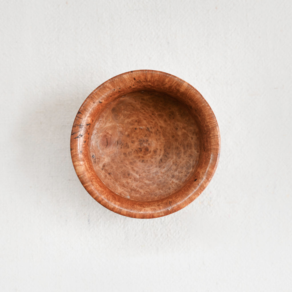 Vintage Hand Turned Burl Wood Bowl