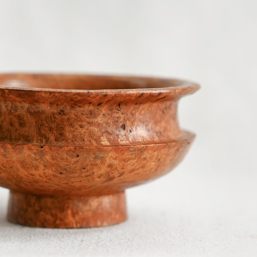Vintage Hand Turned Burl Wood Bowl