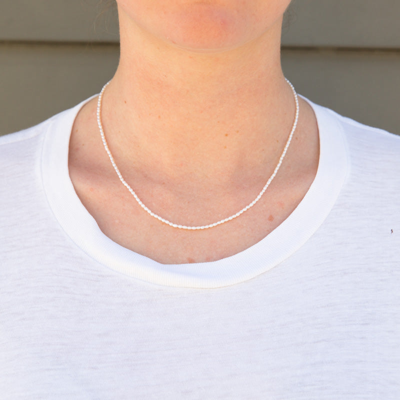 Rice Pearl Brujeria Necklace - 18"