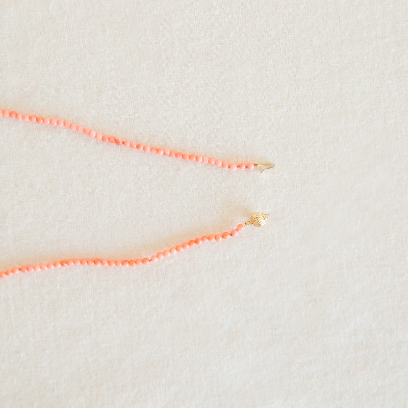 Pink Bamboo Coral Necklace - 18"