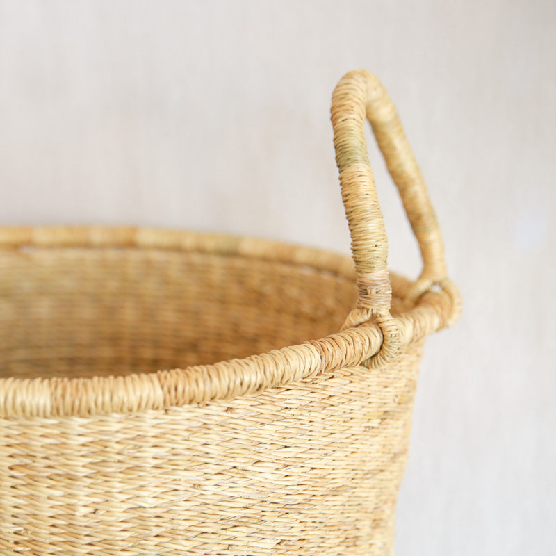 Tall Straw Basket