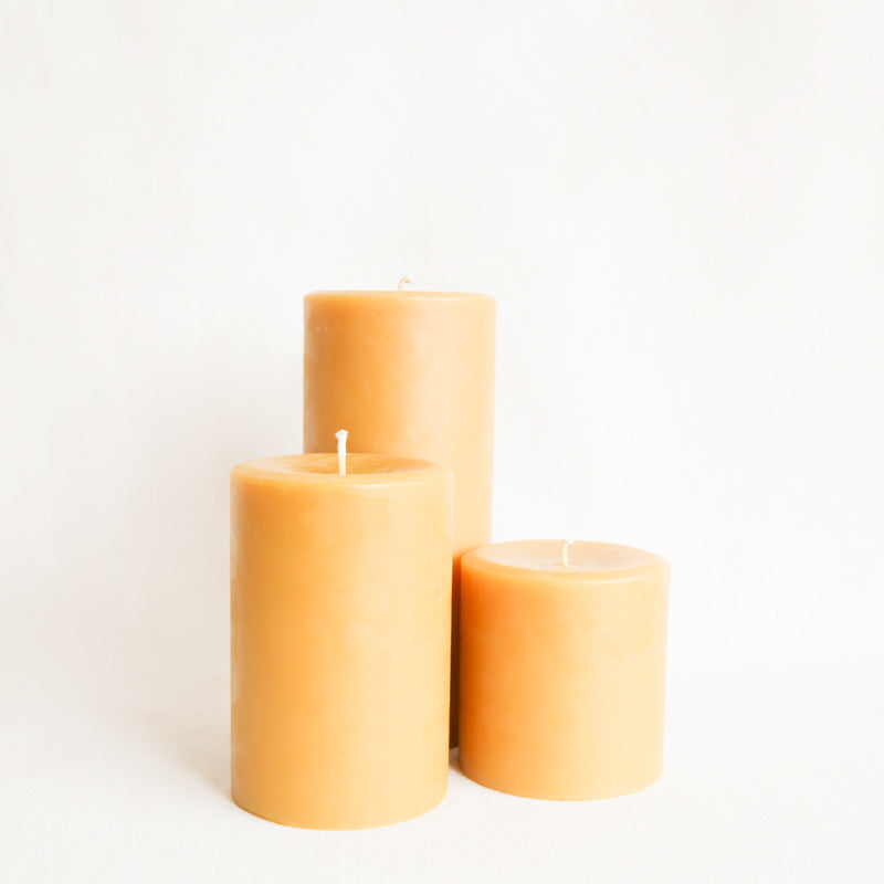 Beeswax Round Pillar Candle