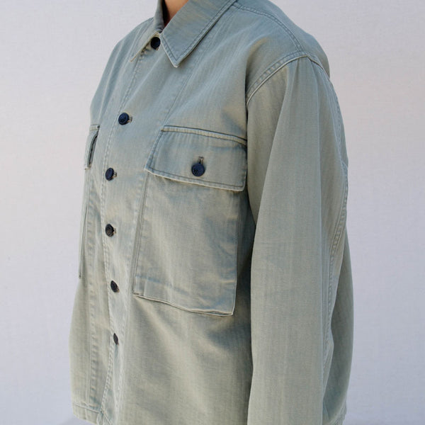 Chimala Khaki Green HBT Wide Jacket at General Store