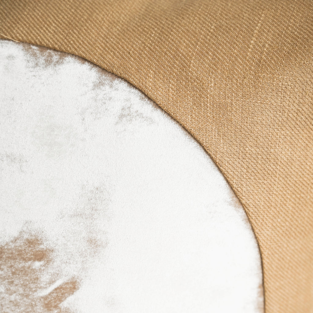 Large Velvet Circle Pillow - Roasted