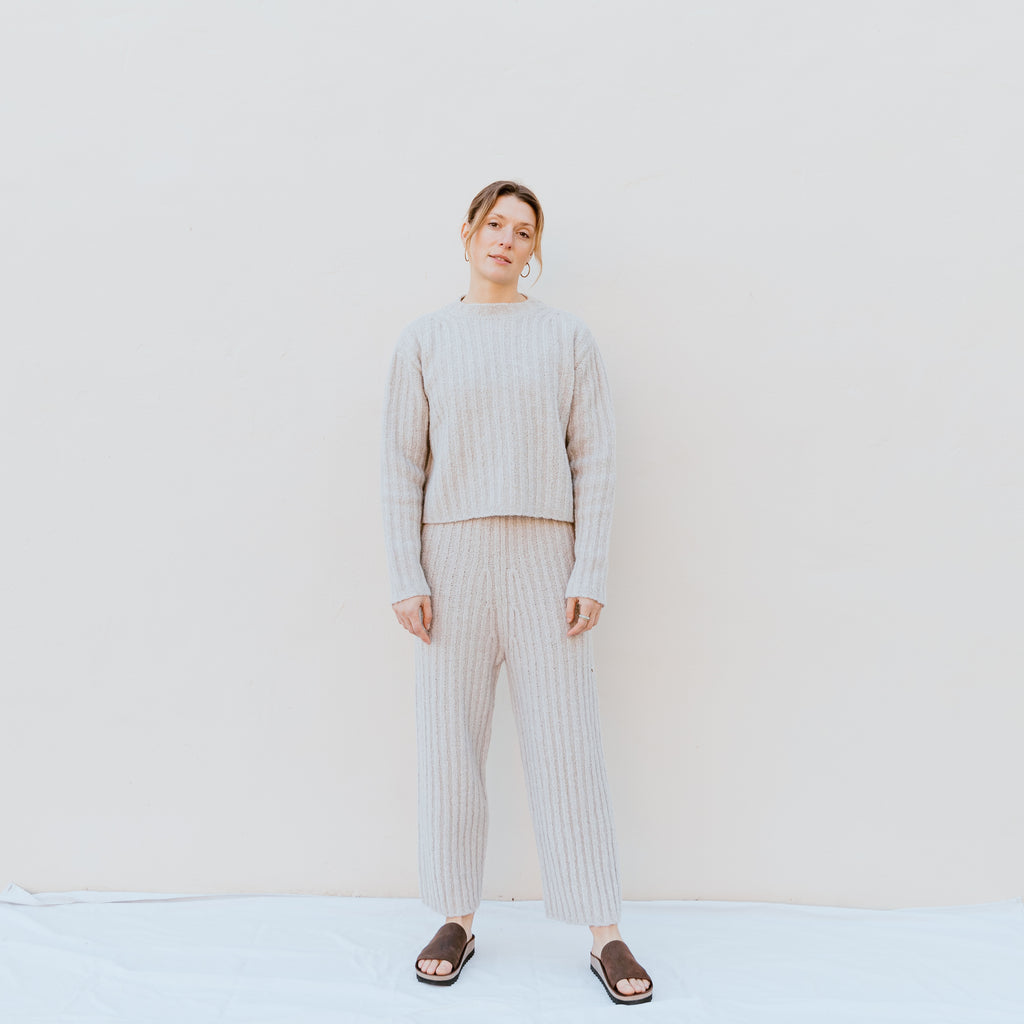 Plush Rib Pants - Putty