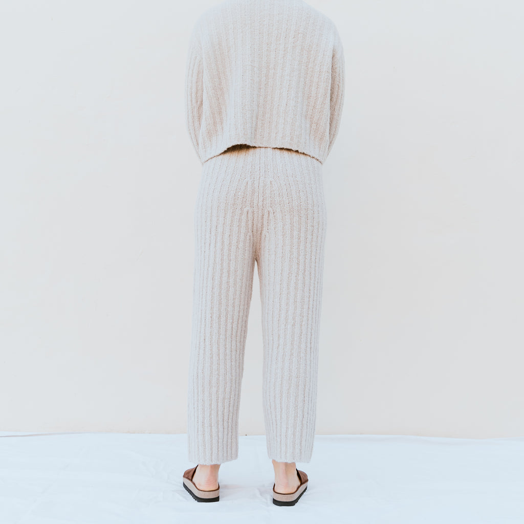 Plush Rib Pants - Putty