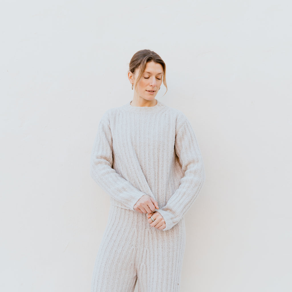 Plush Rib Pants - Putty