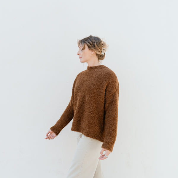 Monica Cordera Boucle Sweater in Toffee at General Store