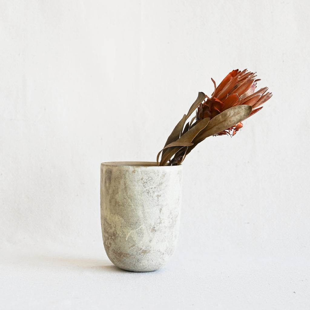 Soft Stone Open Vase