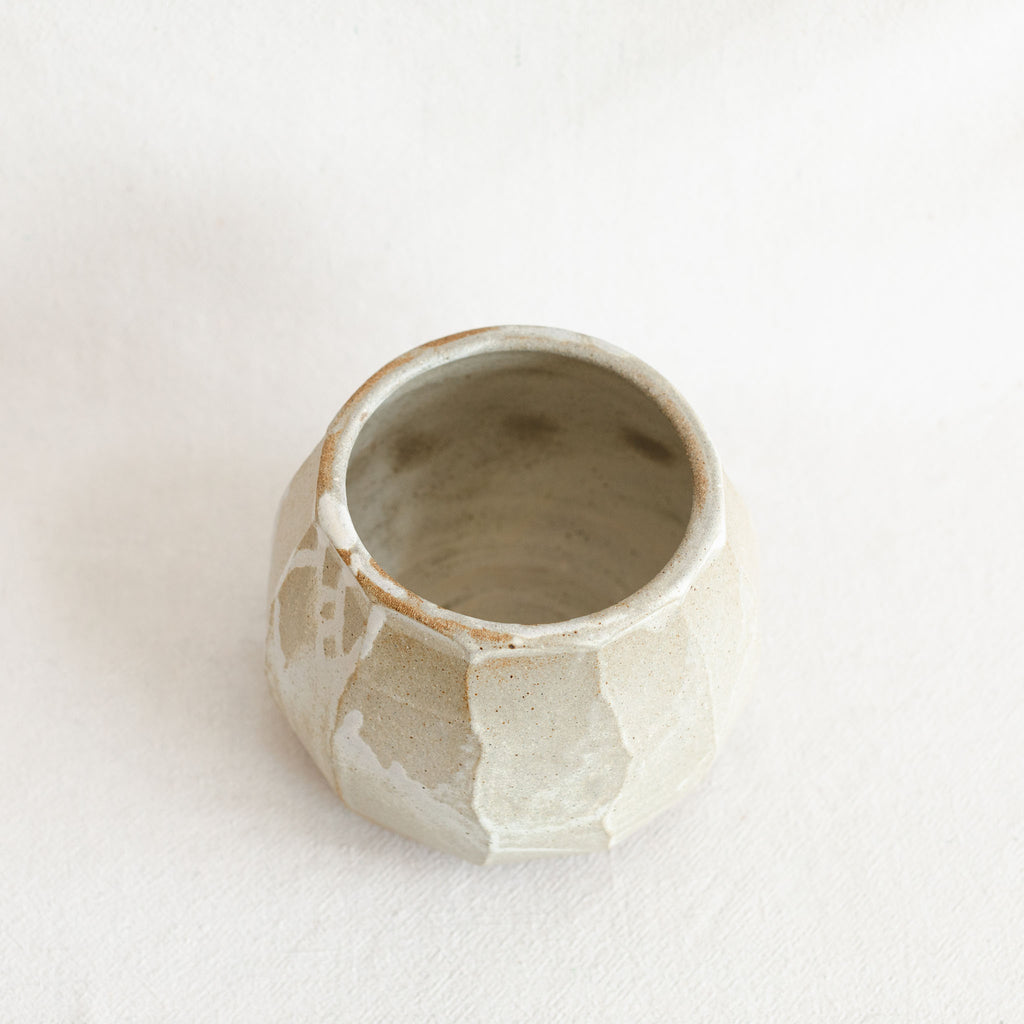 Facet Planter - White